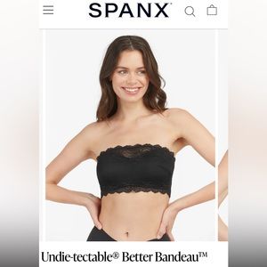 SPANX Black Lace Bandeau Bra